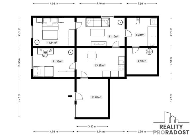 Prodej rodinného domu, Syrovín, 74 m2