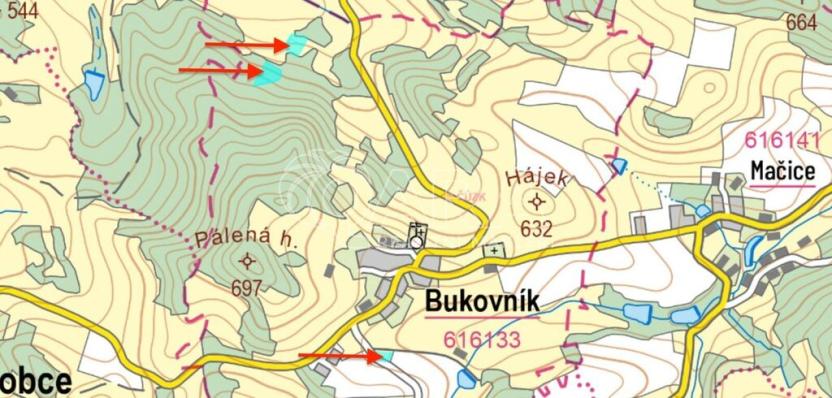 Prodej podílu 1/6 louky, Bukovník, 2522 m2