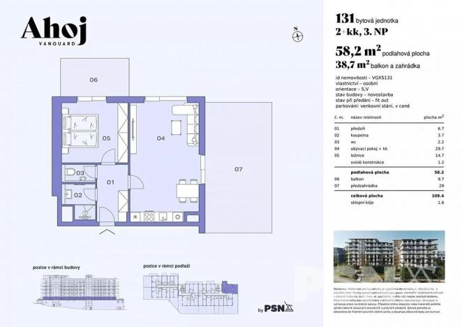 Prodej bytu 2+kk, Praha - Modřany, Československého exilu, 58 m2