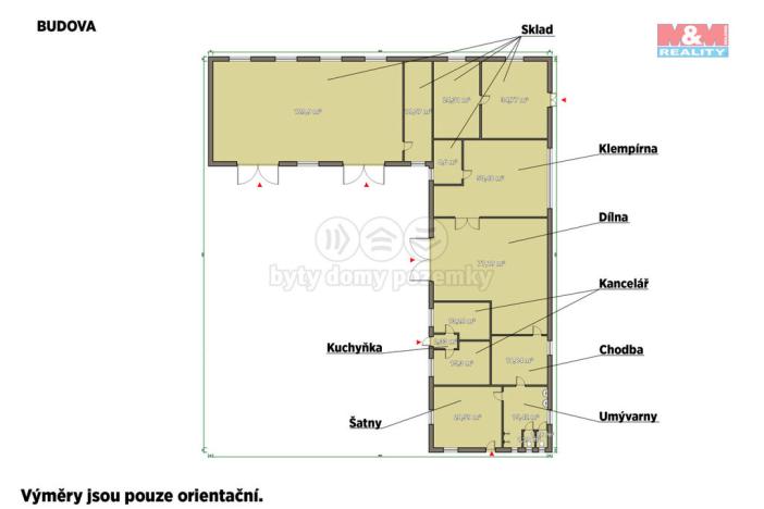 Prodej výrobních prostor, Chodová Planá, Kyjovská, 1564 m2