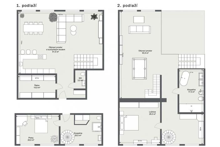 Prodej atypického bytu, Praha - Smíchov, Křížová, 428 m2