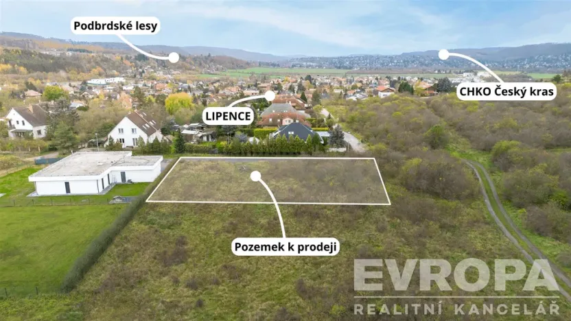 Prodej pozemku pro bydlení, Praha - Lipence, Na Kyjově, 888 m2