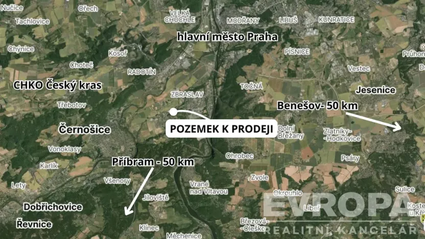Prodej pozemku pro bydlení, Praha - Lipence, Na Kyjově, 888 m2