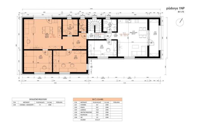 Prodej bytu 3+kk, Holubice, 81 m2