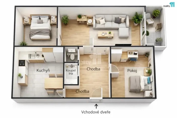 Prodej bytu 3+1, Česká Lípa, Brněnská, 70 m2