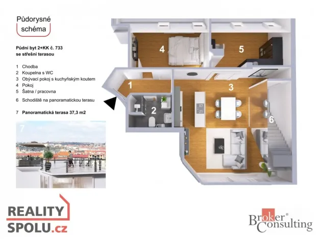 Prodej bytu 3+kk, Praha - Libeň, Heydukova, 113 m2