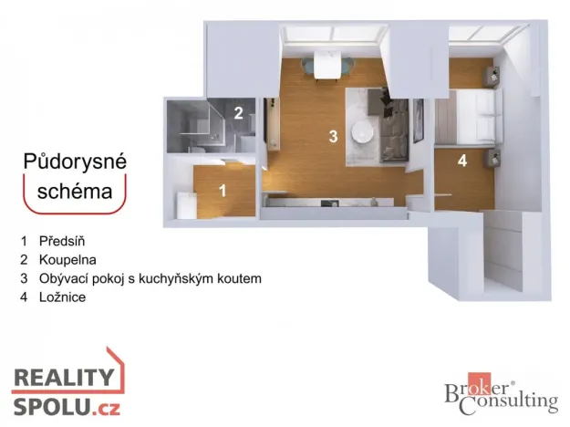 Prodej bytu 2+kk, Praha - Libeň, Heydukova, 60 m2