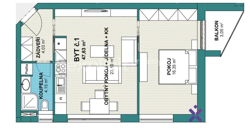 Prodej bytu 2+kk, Ježov, 63 m2