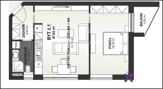 Prodej bytu 2+kk, Ježov, 63 m2