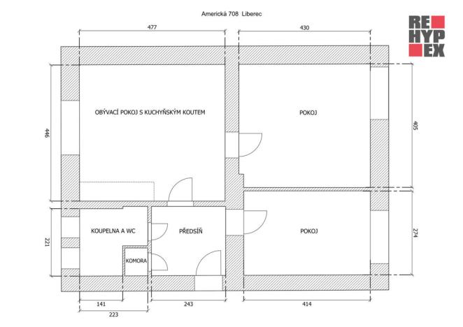 Prodej bytu 3+kk, Liberec, Americká, 60 m2