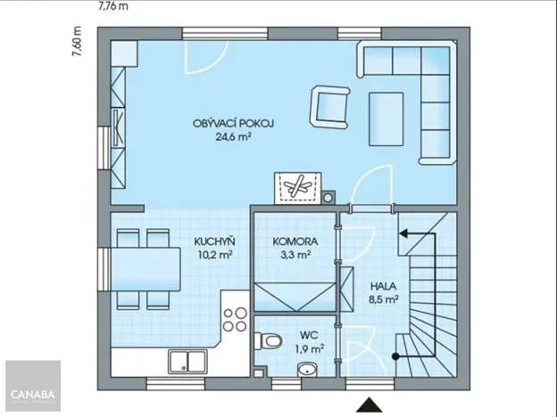 Prodej rodinného domu, Klamoš, 97 m2