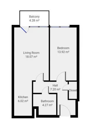 Pronájem bytu 2+kk, Praha - Hostavice, U Hostavického potoka, 52 m2