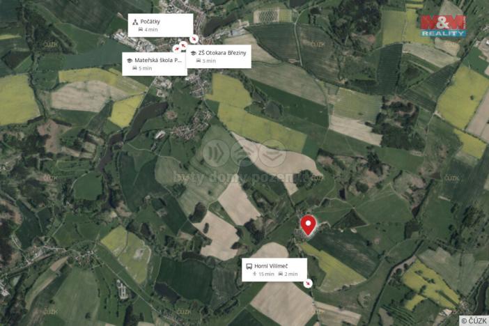 Prodej pozemku pro bydlení, Počátky - Horní Vilímeč, 800 m2