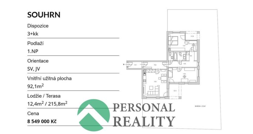 Prodej bytu 3+kk, Chlumec nad Cidlinou, Boženy Němcové, 92 m2