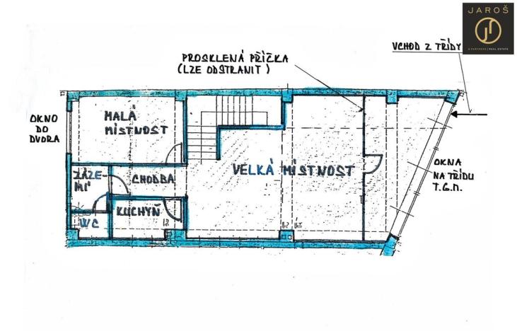 Pronájem obchodního prostoru, Kladno, T. G. Masaryka, 110 m2