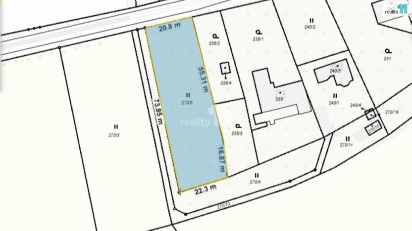 Prodej louky, Dalovice, Sedmidomky, 1669 m2