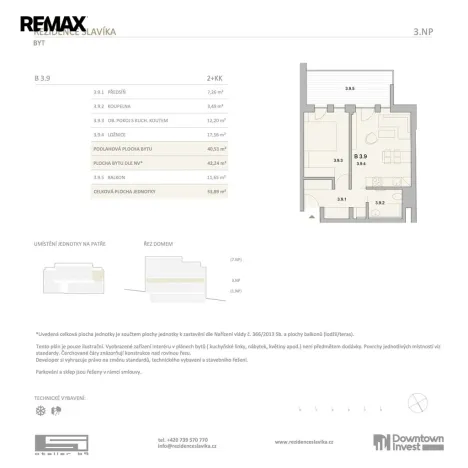 Prodej bytu 2+kk, Brno, Antonína Slavíka, 54 m2