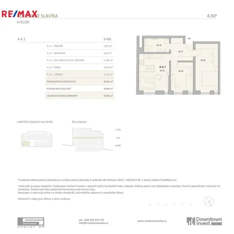 Prodej bytu 3+kk, Brno, Antonína Slavíka, 60 m2