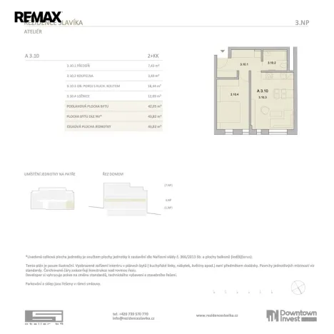 Prodej bytu 2+kk, Brno, Antonína Slavíka, 44 m2