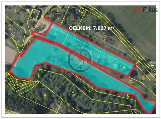 Prodej pozemku, Velké Meziříčí, Křenice, 7027 m2