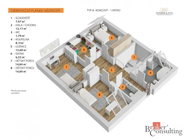 Prodej rodinného domu, Ořech, Východní, 161 m2