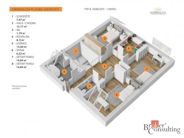 Prodej rodinného domu, Ořech, Východní, 161 m2
