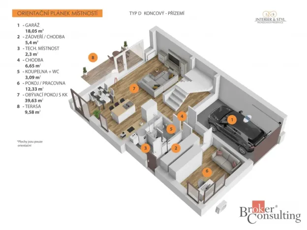 Prodej rodinného domu, Ořech, 170 m2
