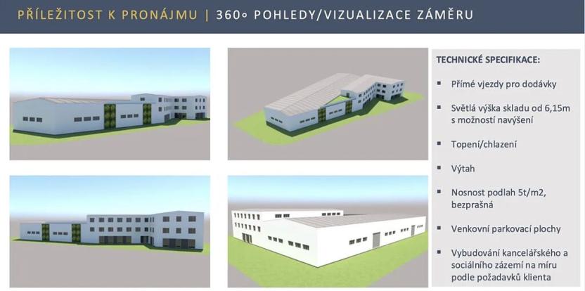 Pronájem skladu, Zlatníky-Hodkovice, Technologická, 1350 m2