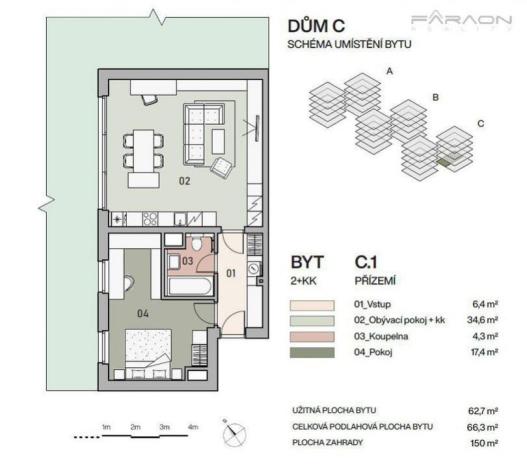 Prodej bytu 2+kk, Praha - Vysočany, Pod Krocínkou, 68 m2