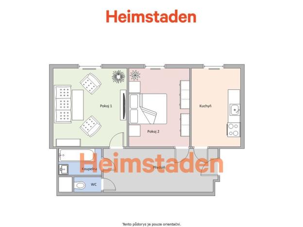 Pronájem bytu 2+1, Ostrava - Poruba, Havanská, 55 m2