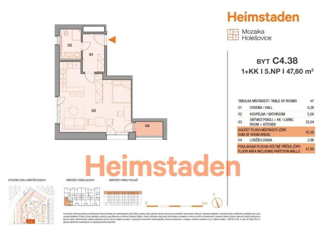 Pronájem bytu 1+kk, Praha - Holešovice, Vrbenského, 45 m2