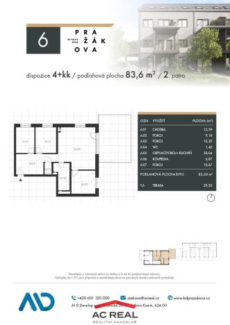 Prodej bytu 4+kk, Brno - Horní Heršpice, Pražákova, 84 m2