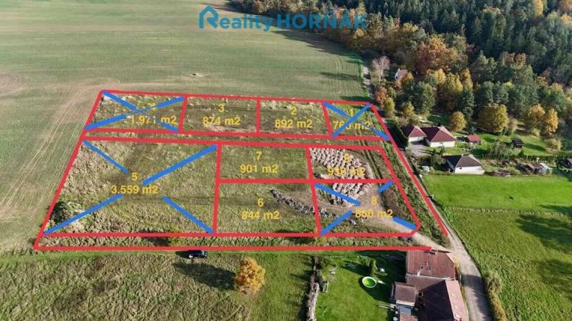 Prodej pozemku pro bydlení, Týn nad Vltavou, 892 m2