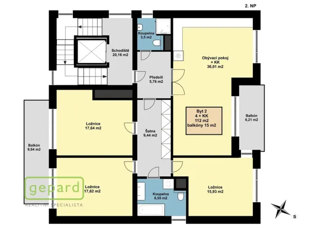 Prodej bytu 4+kk, Praha - Stodůlky, Plzeňská, 129 m2