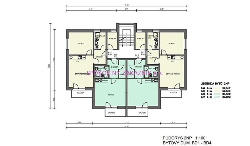 Prodej bytu 2+kk, Nový Bor, 51 m2
