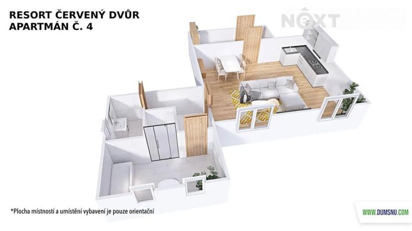Prodej bytu 1+kk, Rapotín, Výzkumníků, 54 m2
