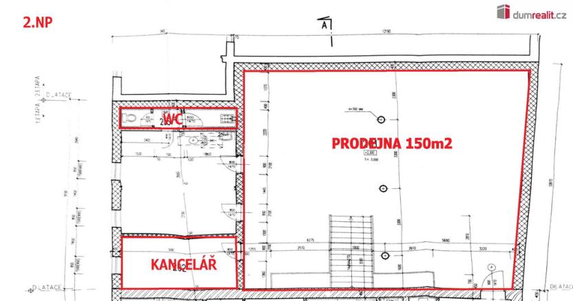 Pronájem obchodního prostoru, Hodonín, Dolní Valy, 130 m2