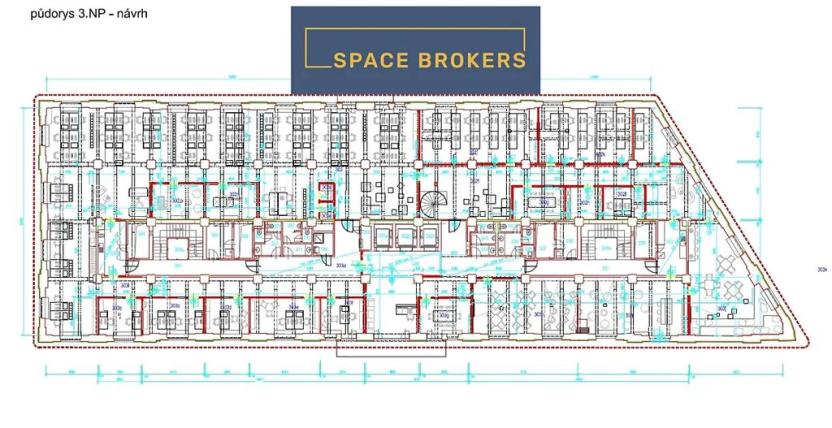 Pronájem kanceláře, Praha - Holešovice, Jankovcova, 330 m2