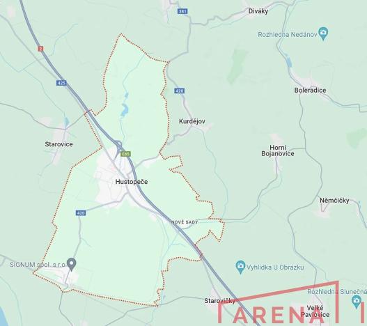 Prodej komerčního pozemku, Hustopeče, 6882 m2