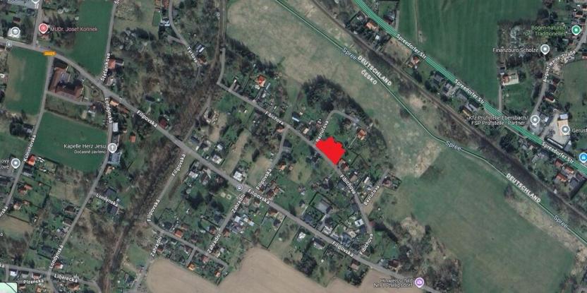 Prodej pozemku pro bydlení, Jiříkov, Fibichova, 1414 m2