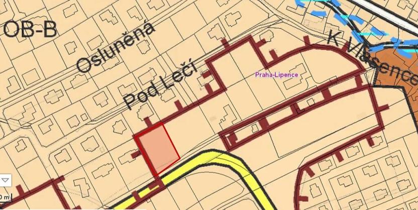 Prodej pozemku pro bydlení, Praha - Lipence, 1316 m2