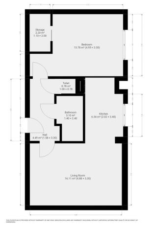 Pronájem bytu 2+kk, Praha - Libeň, Sokolovská, 51 m2