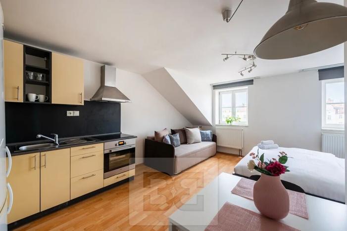 Pronájem bytu 1+kk, Praha - Nové Město, Wenzigova, 32 m2