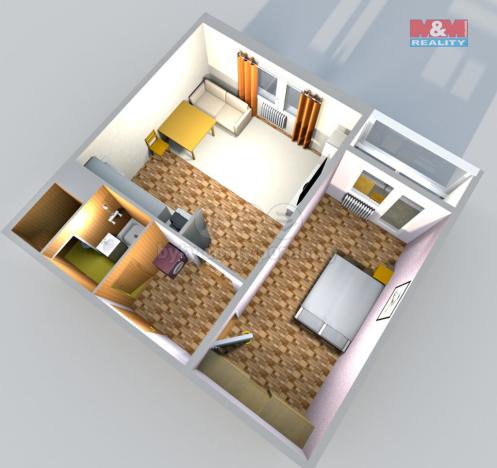 Pronájem bytu 1+1, Česká Lípa, Kolínská, 40 m2