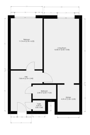 Pronájem bytu 2+kk, Praha - Kobylisy, Štíbrova, 43 m2