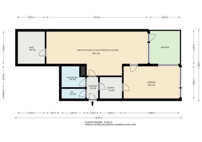 Prodej atypického bytu, Brno, Rozdrojovická, 81 m2