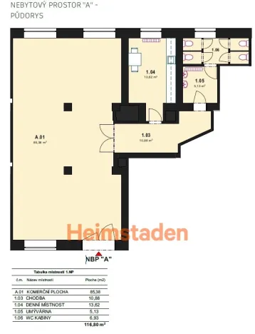 Pronájem obchodního prostoru, Ostrava - Poruba, 17. listopadu, 126 m2