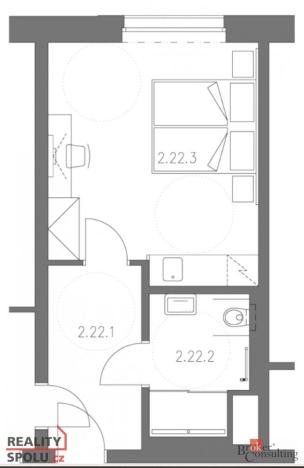 Prodej bytu 1+kk, Černý Důl, 31 m2