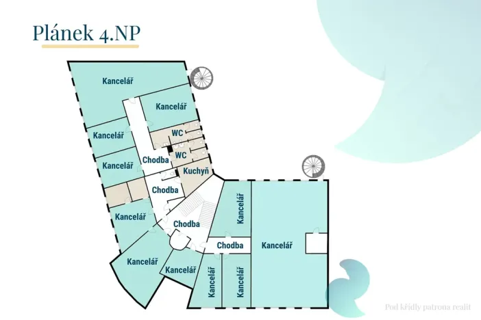 Pronájem kanceláře, České Budějovice, Pražská tř., 844 m2