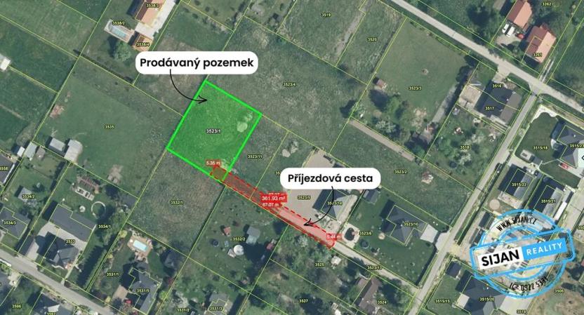 Prodej pozemku pro bydlení, Rychvald, Průjezdní, 1185 m2